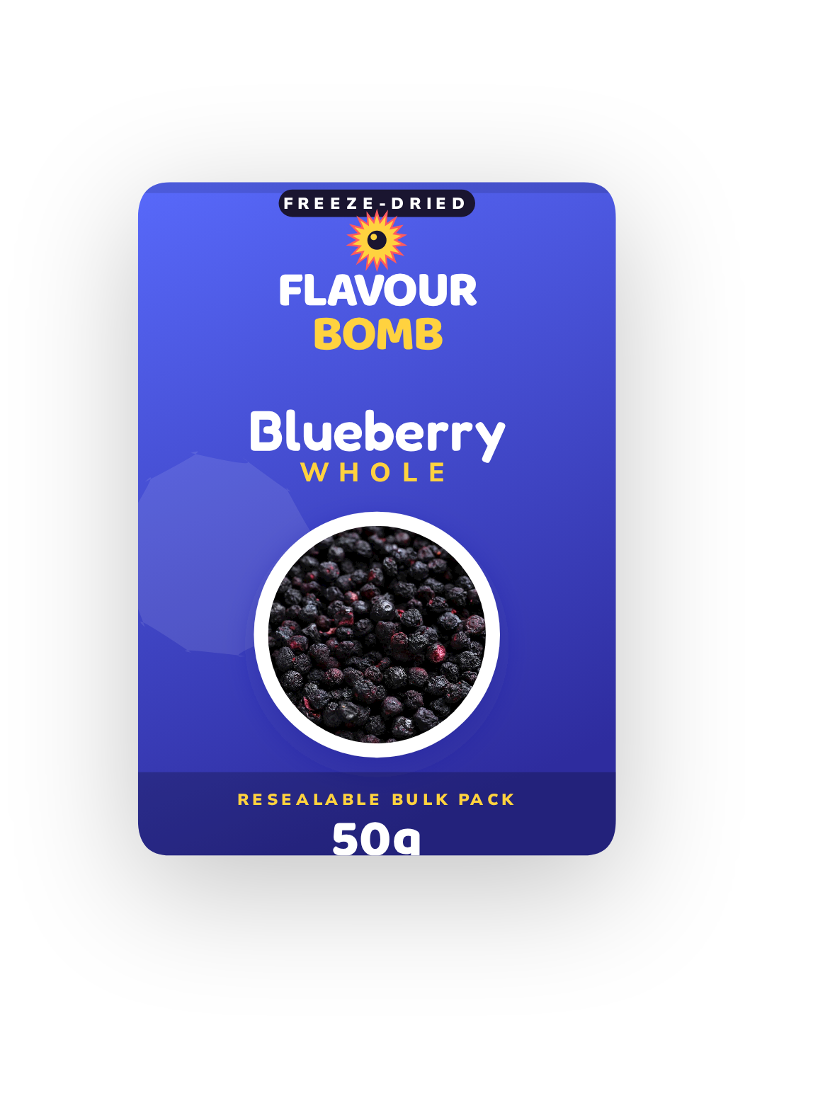 Flavour Bomb whole blueberry pouch